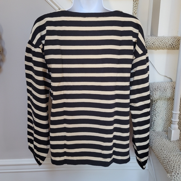 🆕️ J Crew Mariner cloth puff-sleeve striped top - Picture 4 of 7